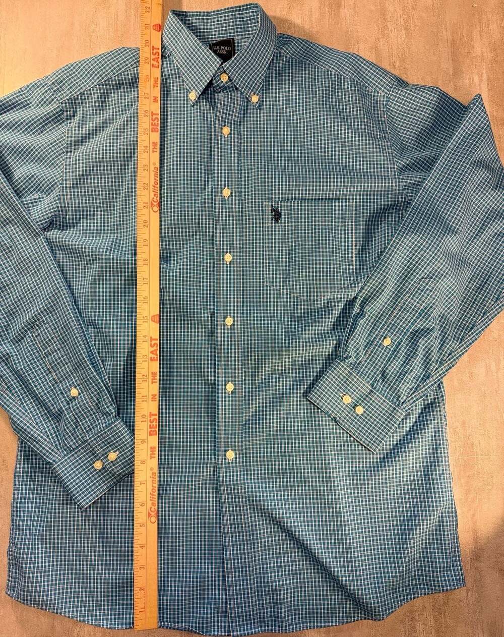 U.S. Polo Assn. Men's Plaid Button Down Shirt‎ Size M 15-15.5 34/35 - Picture 2 of 5